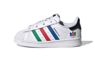 Originale SUPERSTAR Abriebfeste Niedrige Kleinkindschuhe Weiß für Säuglinge und Kleinkinder FW5240