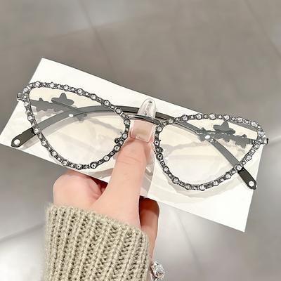 New Trendy And Fashionable Diamond-Encrusted Sunglasses Personalized Women'S Travel And Party Sunglasses