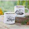 Outdoor Enamel Water Cups, Camping Mug, Campfire Party, Beer Coffee Mugs, Mountain Handle Mug, Best Gifts for Camper Lovers