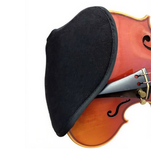 KKLM Protecție pentru bărbie vioară, Mărimi 4/4 și 3/4, Protejează pielea și instrumentul, Maro