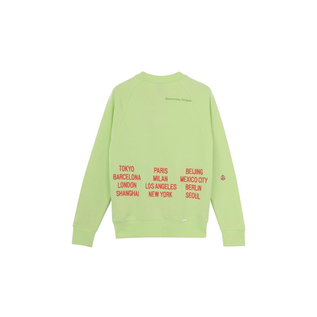 Nike Sweatshirts Men's Green Crew Neck Moderate Regular DD0883-383