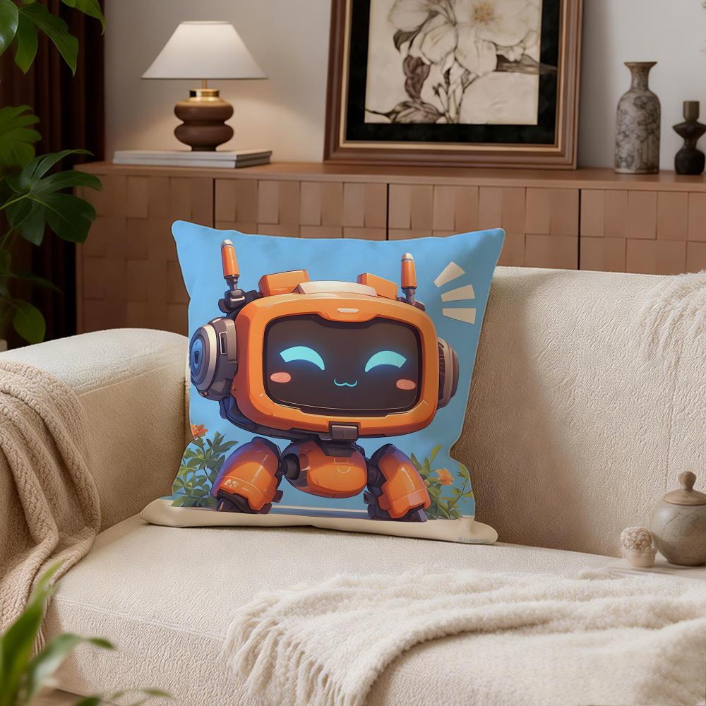 SciFi Love Death Robots Cushion Cover Cushion Cover Set 4Pcs 50x50 45x45 40x40 Pillowcase Decorative Sofa Home Decor