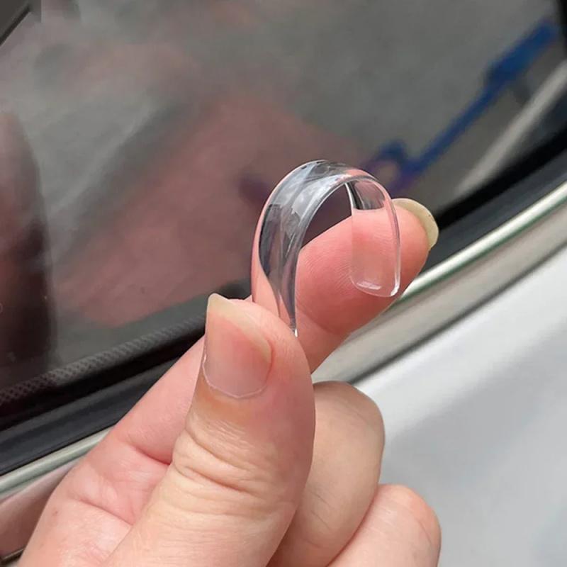 Silent Door Stops, 10-Pcs Self-adhesive Silicone Pads, Cot Bumper Pads, Fridge Bumper Strips, Wall Protection Strips