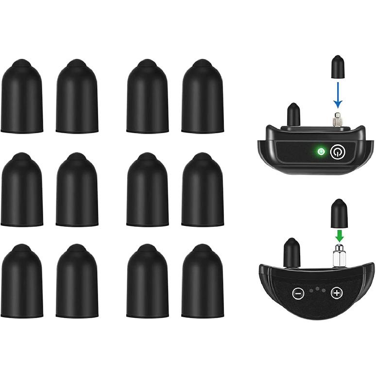 Dog Shock Collar Rubber Tips 12 pcs Training Collar Replacement Silicone Covers Fits Most Brands of Shock Collar (20mm)