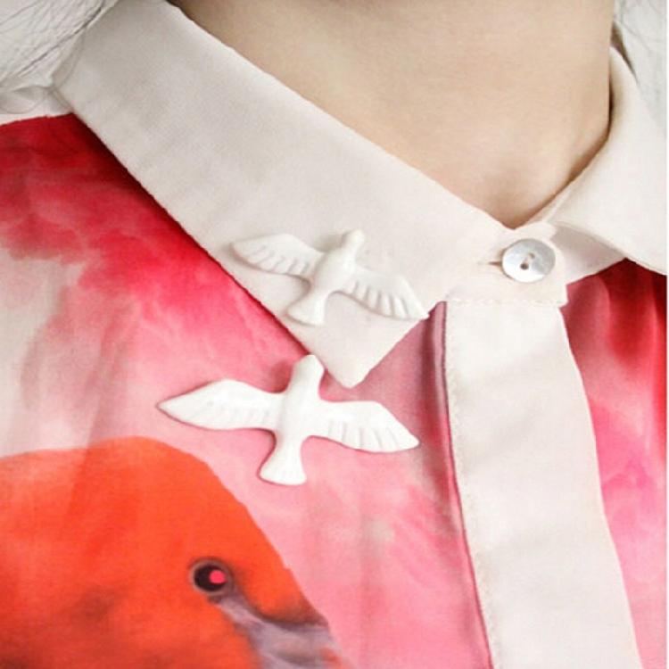 Individualized Brooches Accessory Stylish Peace Doves Shaped Lapel Pin Ornament