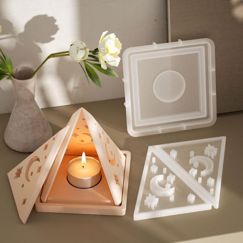 Innovative Silicone Mold For Crafting Unique Pyramid Candle Holders Unique Candle And Holiday Decorations Mould