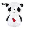 Money Saving Box Clear Panda Piggy Bank for Kids, Plastic Cash Coin Bank, Decorative Jar Decoration, Christmas Birthday Girls Boys