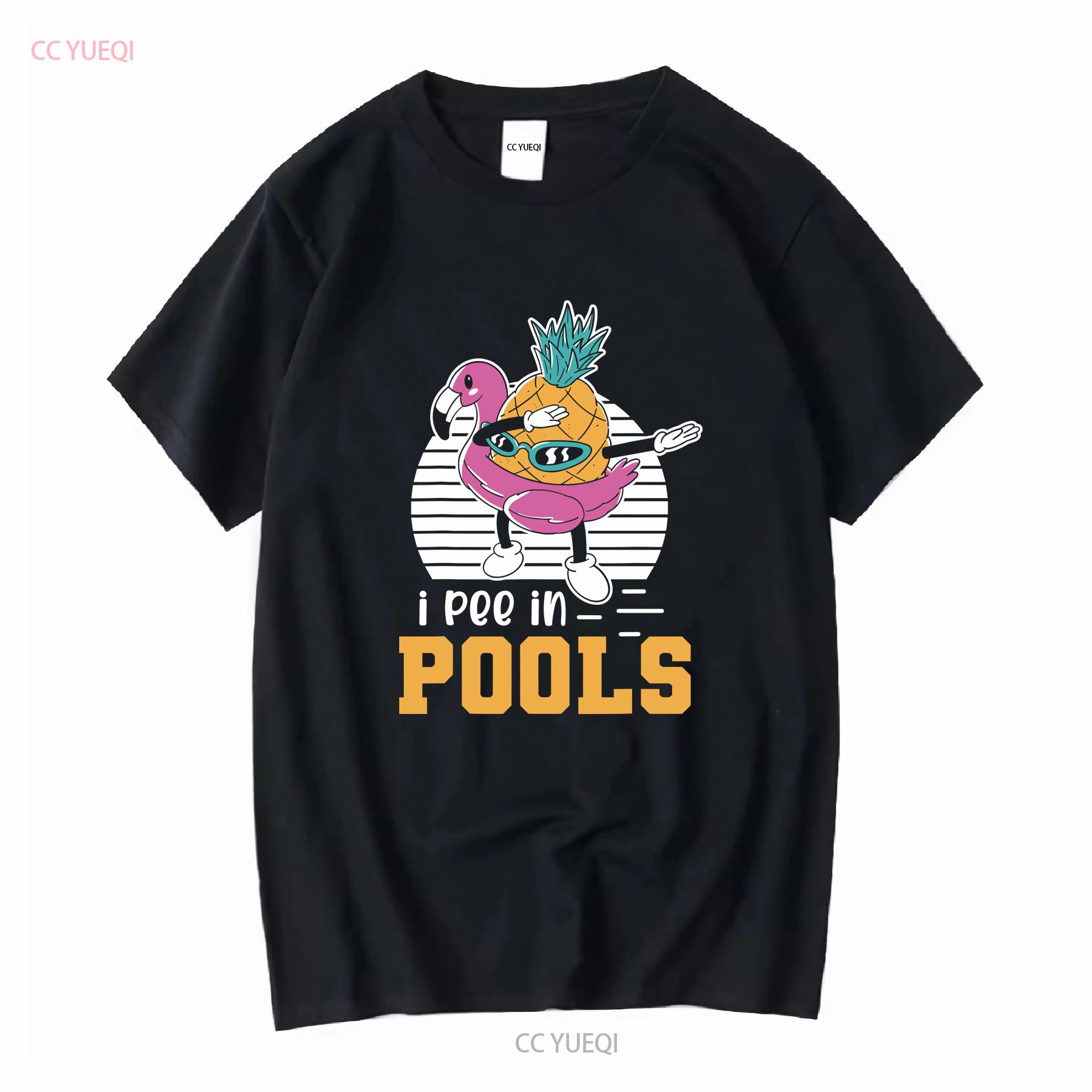 

NEW I Pee In Pools Swimming Joke Funny Summer Pool Party T Shirt MADE USA vintage Washed Stretched graphic Casual Stylish 4XL
