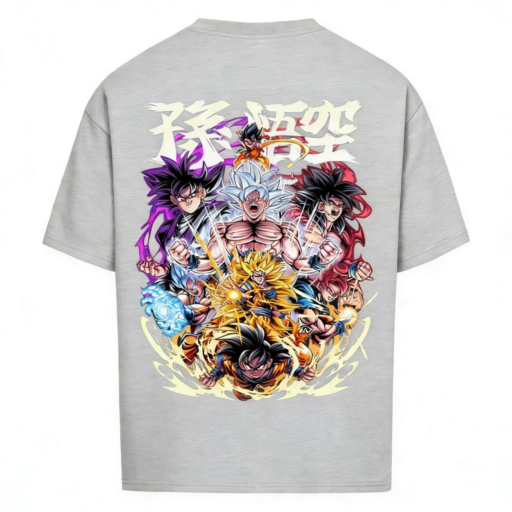 Sports Casual Outdoor Gym Goku All Forms TShirt Unisex 2026 Summer Cotton Oversized Dragon Ball Anime Graphic Print Daily Wear Tee