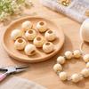 Wooden Beads with Large Through Holes, 100 pcs for DIY Bracelet, Necklace, Keychain, and Clothing Decoration Projects
