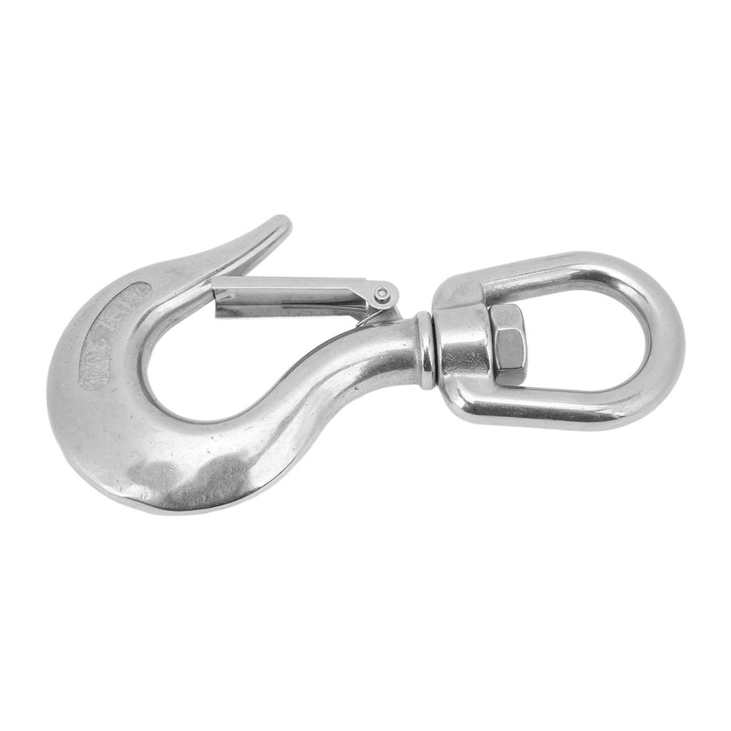 1.3in Clevis Slip Hook Stainless Steel Rotating Lifting Chain Hook for Yachts Fishing Boats
