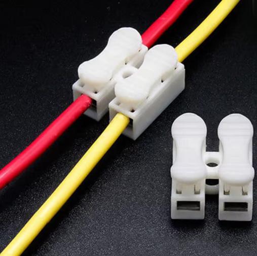 30pcs 20x17.5x13.5mm 2 Pins Electrical Cable Connectors CH2 Quick Splice Lock Wire Terminals Lamp Connection