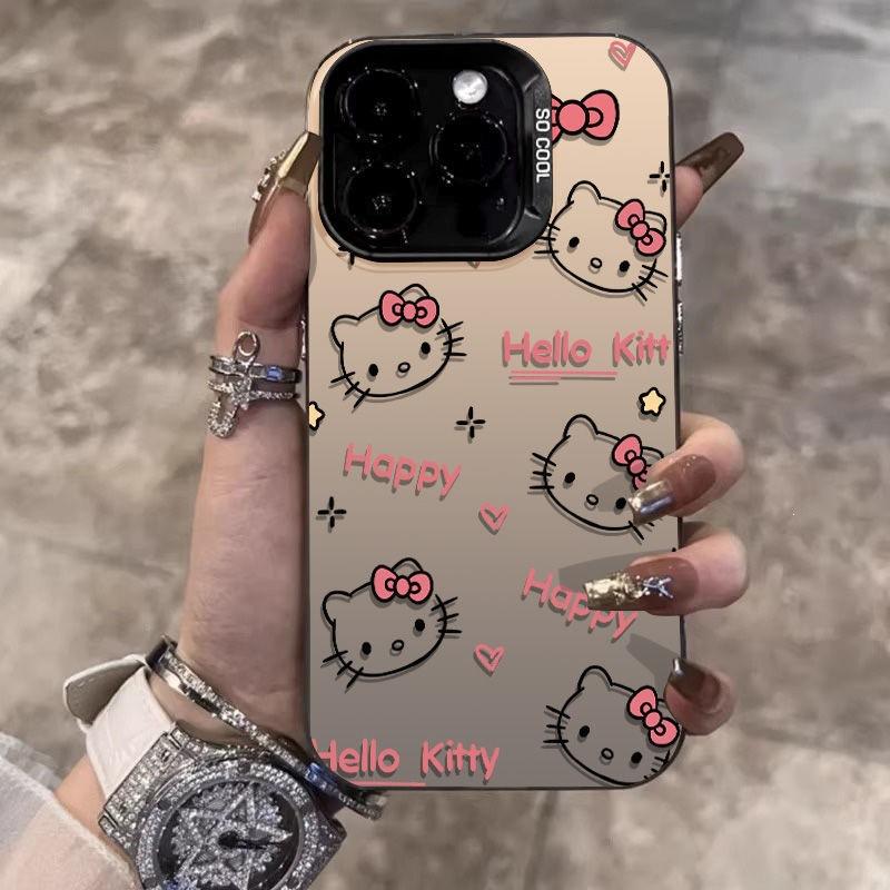 KT cat iPhone16Pro phone case 15/14/13 laser 12 Apple 11XsMax/plus