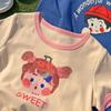 Girls' Summer Cartoon Print Short Sleeve T-Shirt