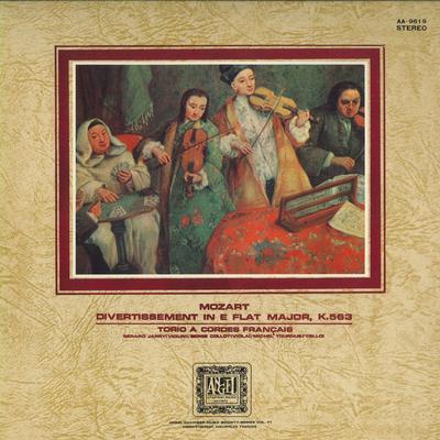 Disque LP FRENCH STRING TRIO - Mozart Divertimento pour Trio à Cordes AA9619PROMO ANGEL Japon Classique Occasion