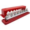 Bloco de Distribuição de Energia de Barra de Barramento de Cobre de Alta Resistência 600A 8xM10 (3/8 ") Terminais com Tampa Barra de Barramento de Bateria para Carro Caminhão Barco