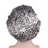 Fashion Floral Pattern Satin Sleep Bonnet Hair Loss Cover Elastic Wide Band Bath Hair Cap Head Wrap Chemo Head Cover Makeup Tool