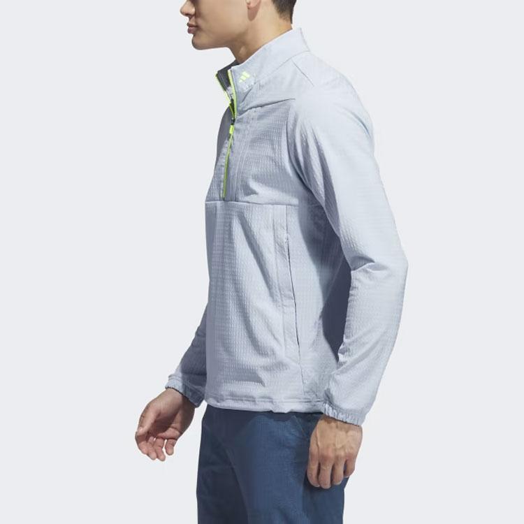 adidas Ultimate365 Tour Wind.Rdy Half-Zip Pullover Einfarbig Langarmjacke Herrenjacke Hellblau IJ9831