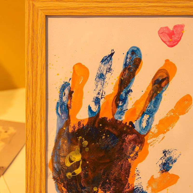 DIY Couple Handprint Photo Frame with Inkpad - Perfect Commemorative Gift for Friends or Girlfriend On Qixi.