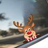 1PC Santa Claus snowman & Reindeer Motorcycle Sticker - Waterproof Anti-Scratch Christmas Vinyl Decal for Car Windows