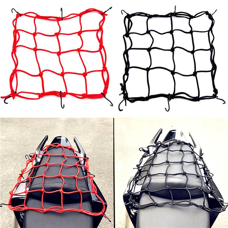 1 Pcs Motorcycle Luggage Net Helmet Mesh Fuel Tank Storage Rubber Band Luggage Compaction Storage Cargo Sorting Net