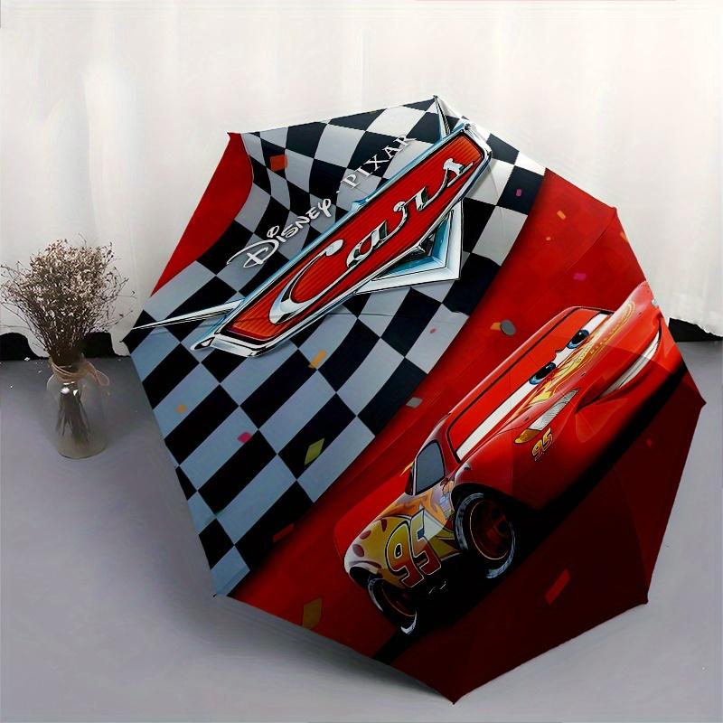 Lightning McQueen,Pixar Cars Automatic Folding Umbrella   Simple 8 Rib Design, Bright Cartoon Pattern, Durable Iron Frame, Suitable For Trav