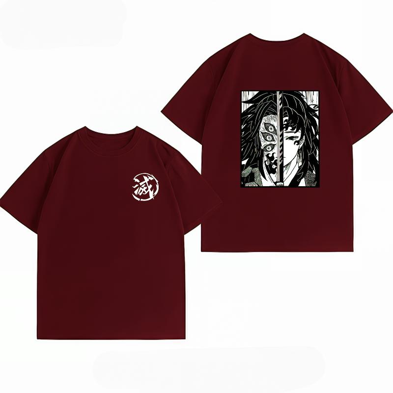 Unisexs Clothing New 100 Cotton Summer TShirt Demon Slayer Unisexs TShirt Kokushibo Vs Yoriichi Print Casual Unisexs TShirt