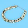 Plastic Fashionable Shiny Dog Choke Chain Choker Decoration Collar for French Bulldog(gold)
