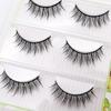 3 páry umělých řas Přírodní Pohodlné k nošení Vláknové Křížené Make-up Prodloužení Řasy do Šatny
