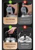 316 Stainless Steel Whistling Stovetop Kettle for Household Use
