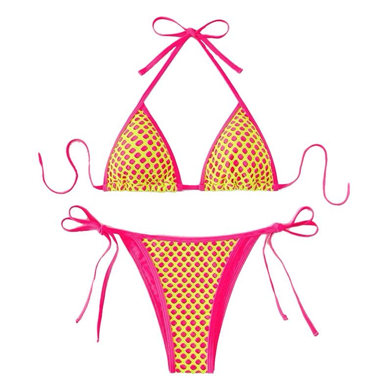 Damen Sexy Neckholder zum Binden Bikini Badeanzug - Europäischer & Amerikanischer Stil Strandbekleidung für den Urlaub
