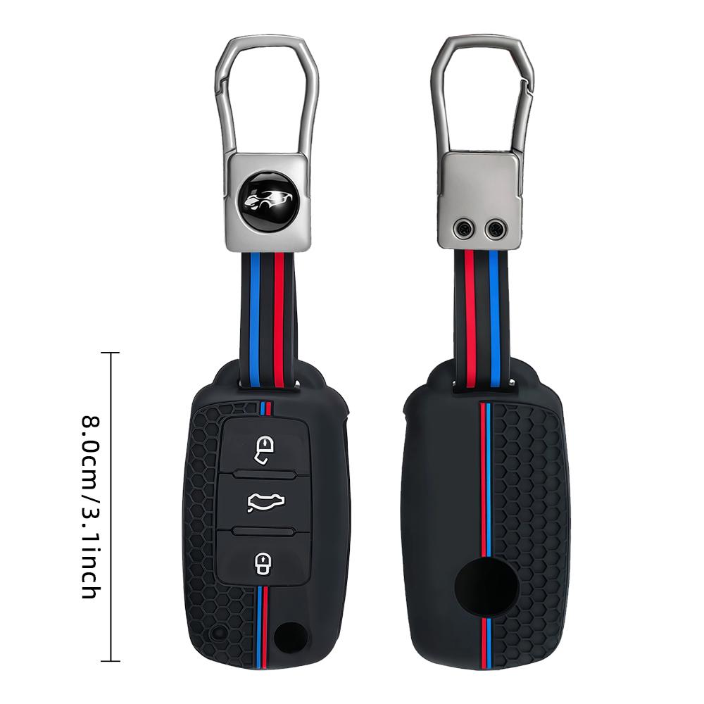 Silicone Car Key Case Protect Cover For Skoda Yeti Superb Rapid Octavia For Seat Leon Ibiza For Vw Volkswagen Golf Jetta Polo