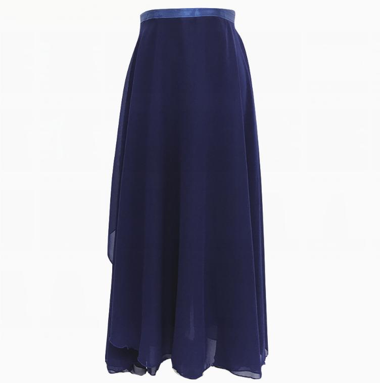 Dámské baletní taneční sukně pro dospělé Dlouhé šifonové taneční sukně Lyrické měkké baletní šaty Černá vínová Průhledné taneční kostýmy