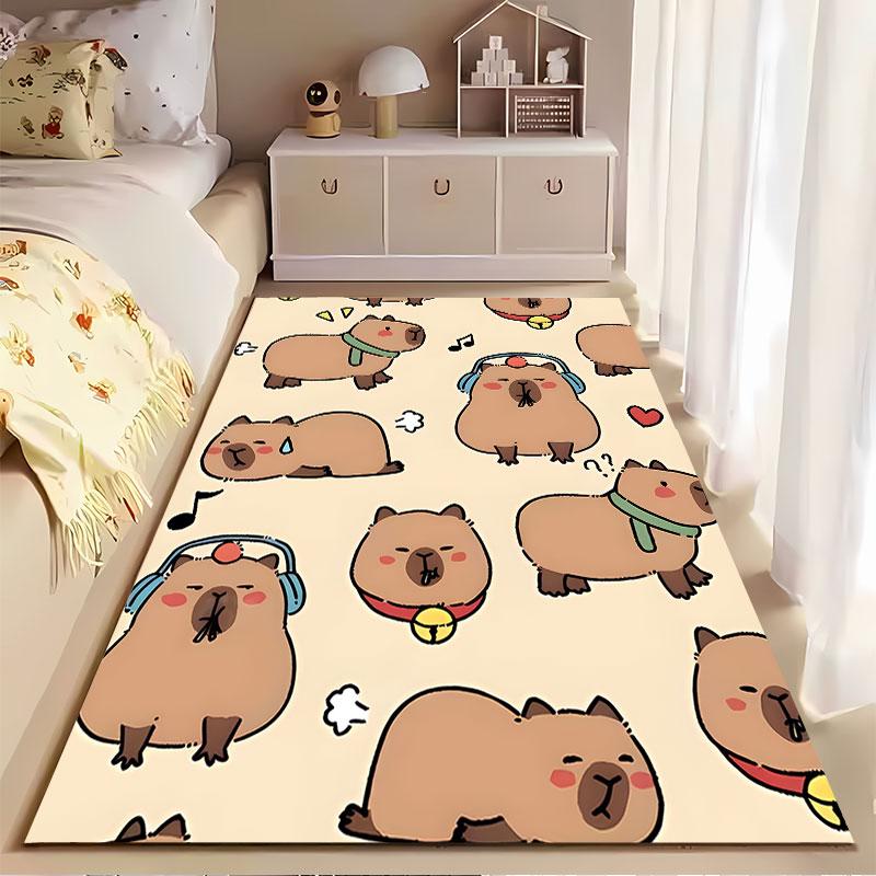 Cute Cartoon Capybara Pattern suitable as a non-slip mat for the living room or bedroom sofa