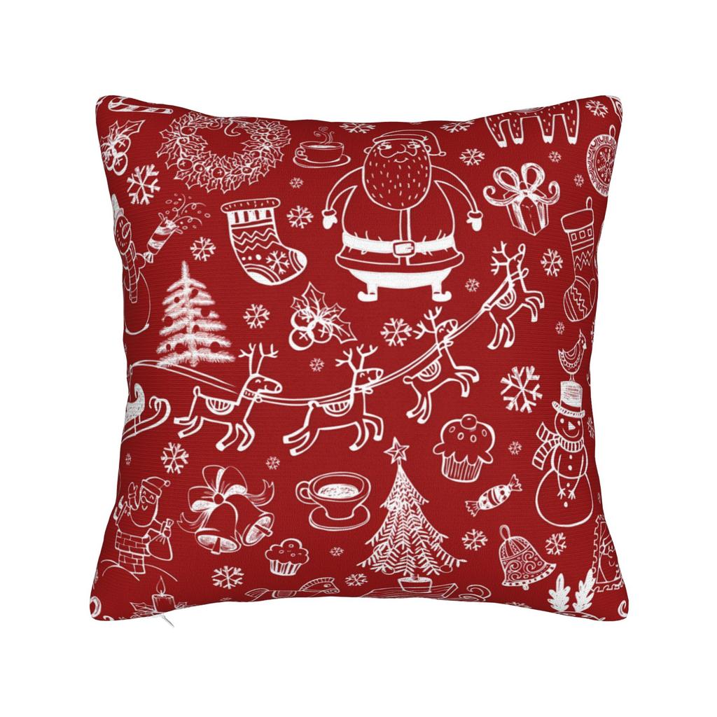 Festive Fun Christmas Pillowcases Fashion Pillow Case For Living Room Chair Soft Pillow Cover