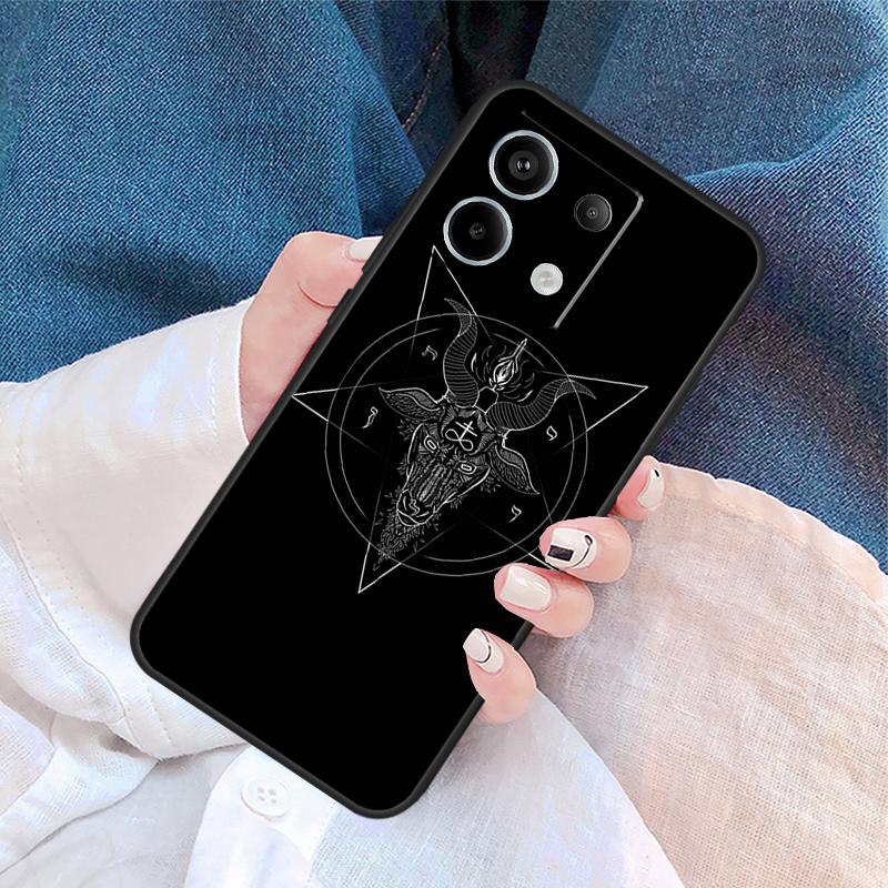 Pentagram 666 Demonic Cover For Xiaomi Redmi Note 13 14 Pro 12 11 9 10 9S 10S 11S 12S Redmi 14C 10C 12C 13C Case