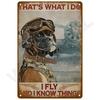 Metal Poster Pike Fish Art Fishing Store Wall Decor 20x30cm 2D Flat Metal Sign