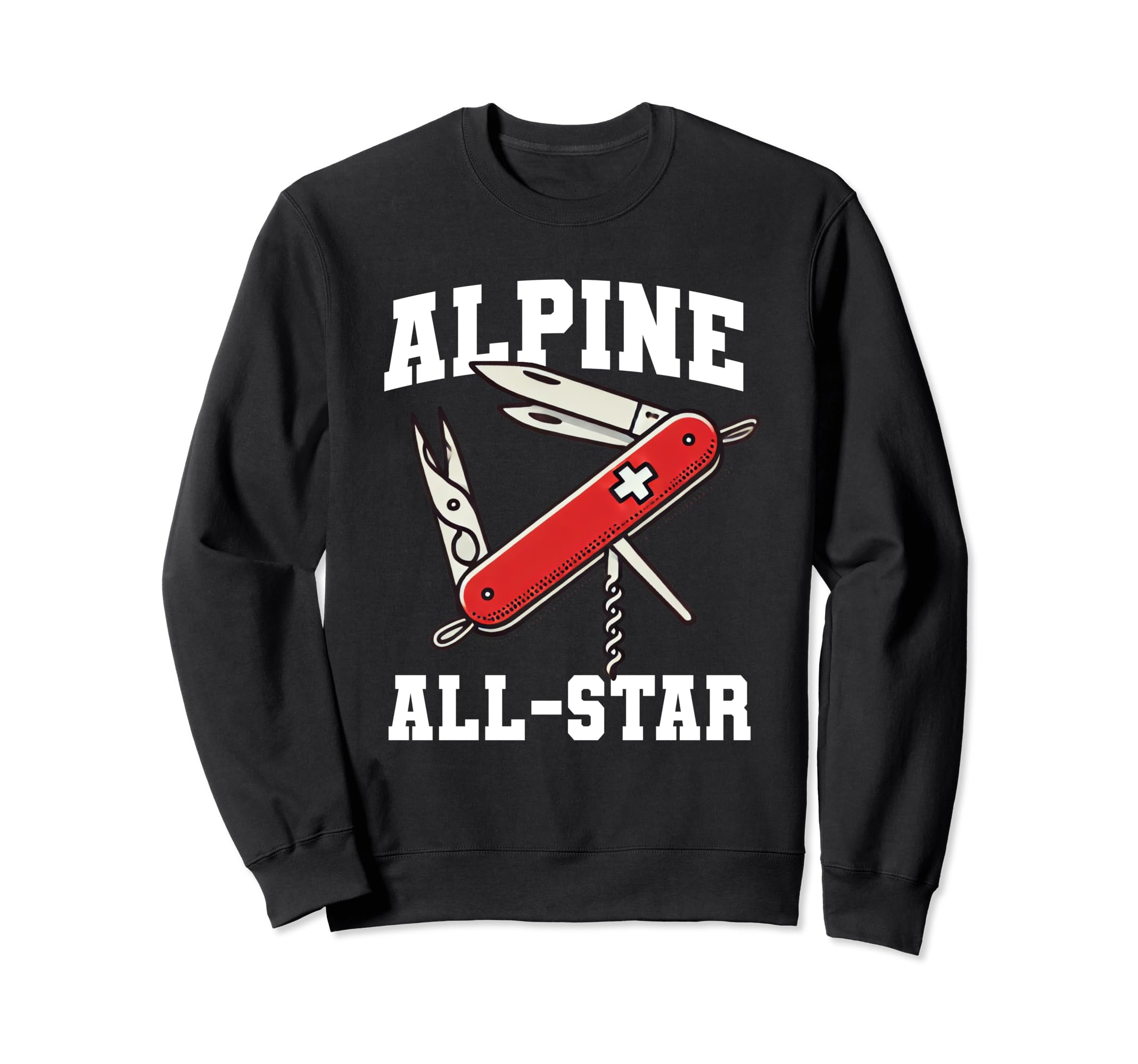 

Alpine All Star Смешная толстовка со швейцарским армейским ножом - чёрный