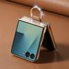 Bling Ring Holder Fashion Leather Case for Samsung Galaxy Z Flip 8 Flip8 5G Flip 7 6 5 4 Flip6 Flip7 FE Flip5 Flip4 Cover Capa