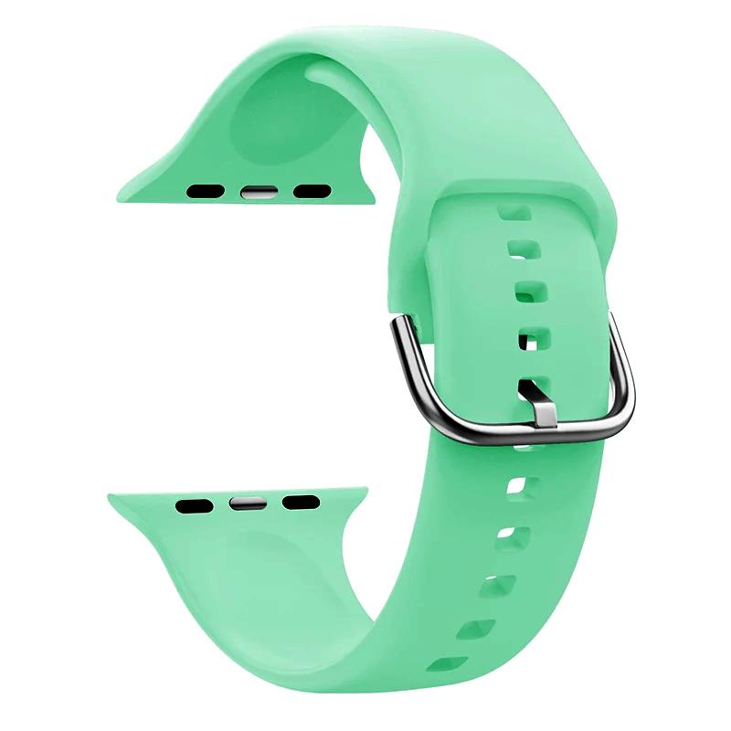 Strap For Apple Watch Band 44mm 45mm 49mm 42mm 41mm 40mm Accessories Silicone Bracelet Correa iWatch Series 8 9 Ultra SE 6 7 5 4