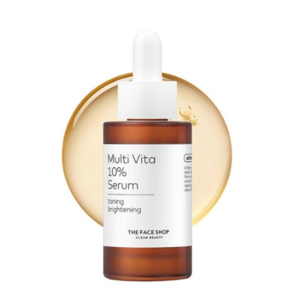 The Face Shop All-teatit Multivita 10% Serum 30ml - Concentrated Brightening Glow Essence