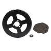Chain and Sprocket Kit 80T 25H 34mm 3 Holes Sprocket 10T H Hole Chain Sprocket 146 Links Chain