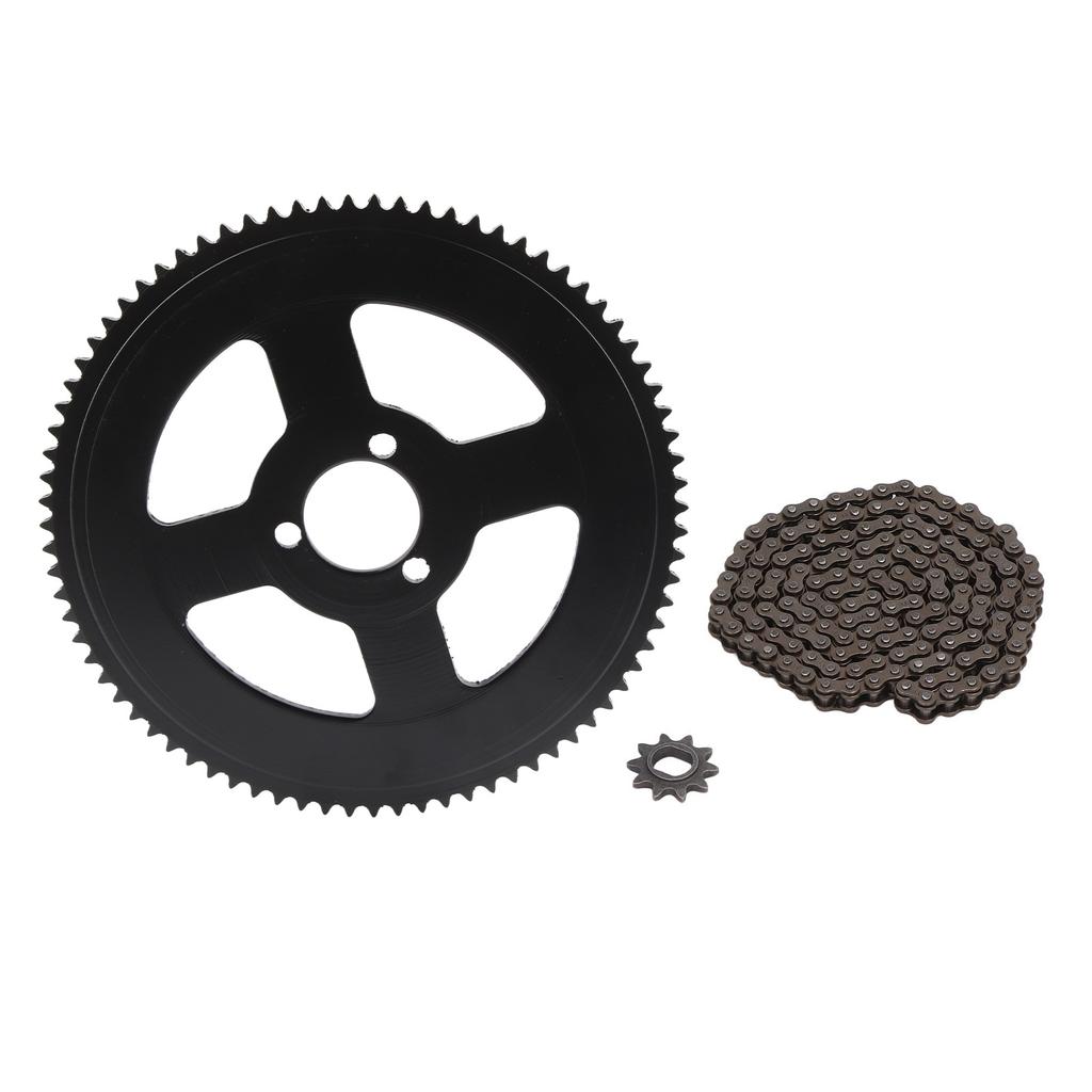 Chain and Sprocket Kit 80T 25H 34mm 3 Holes Sprocket 10T H Hole Chain Sprocket 146 Links Chain