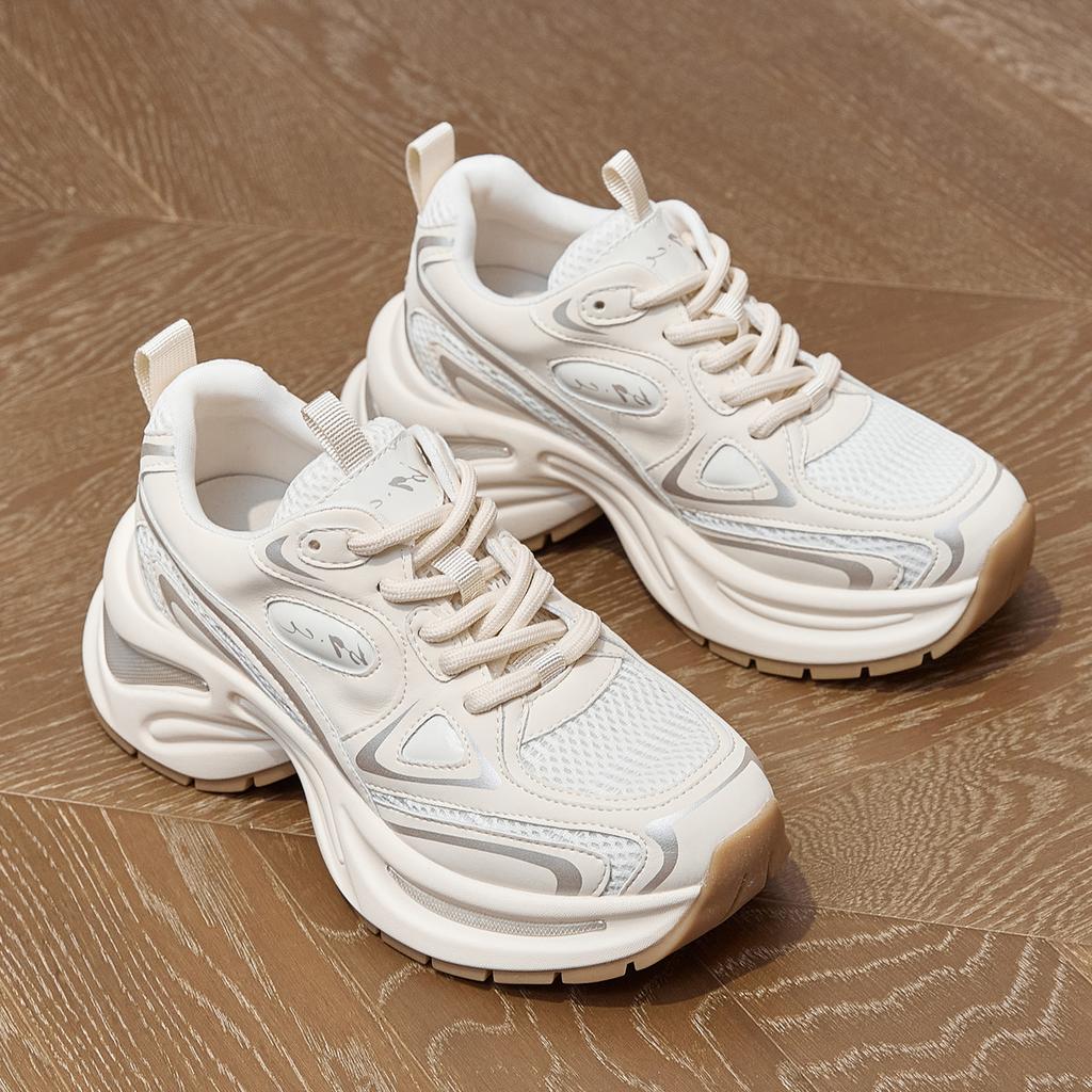 Spring Summer Shoes Women Fashion Sneakers Breathable Mesh Shoes Height Increasing 7cm Brand Ladies Sneakers