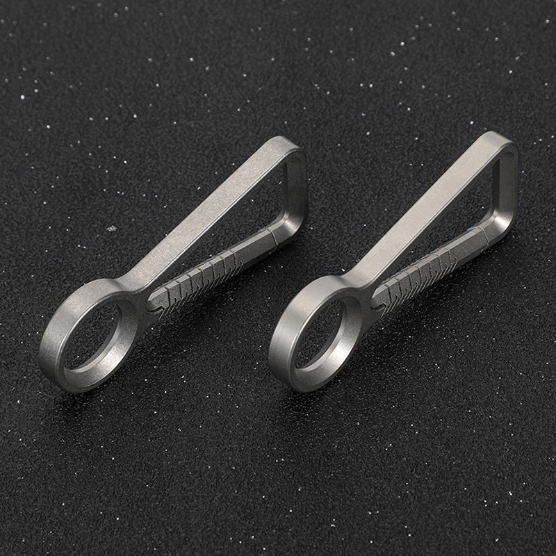 Titanium Alloy Keychain EDC Key Holder CNC Integral Molding Process Simple Key Ring Quick Release Spring Clips Hooks