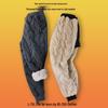 Pantalon d'hiver pour homme, épais, doublé polaire, coupe ample, en laine d'agneau