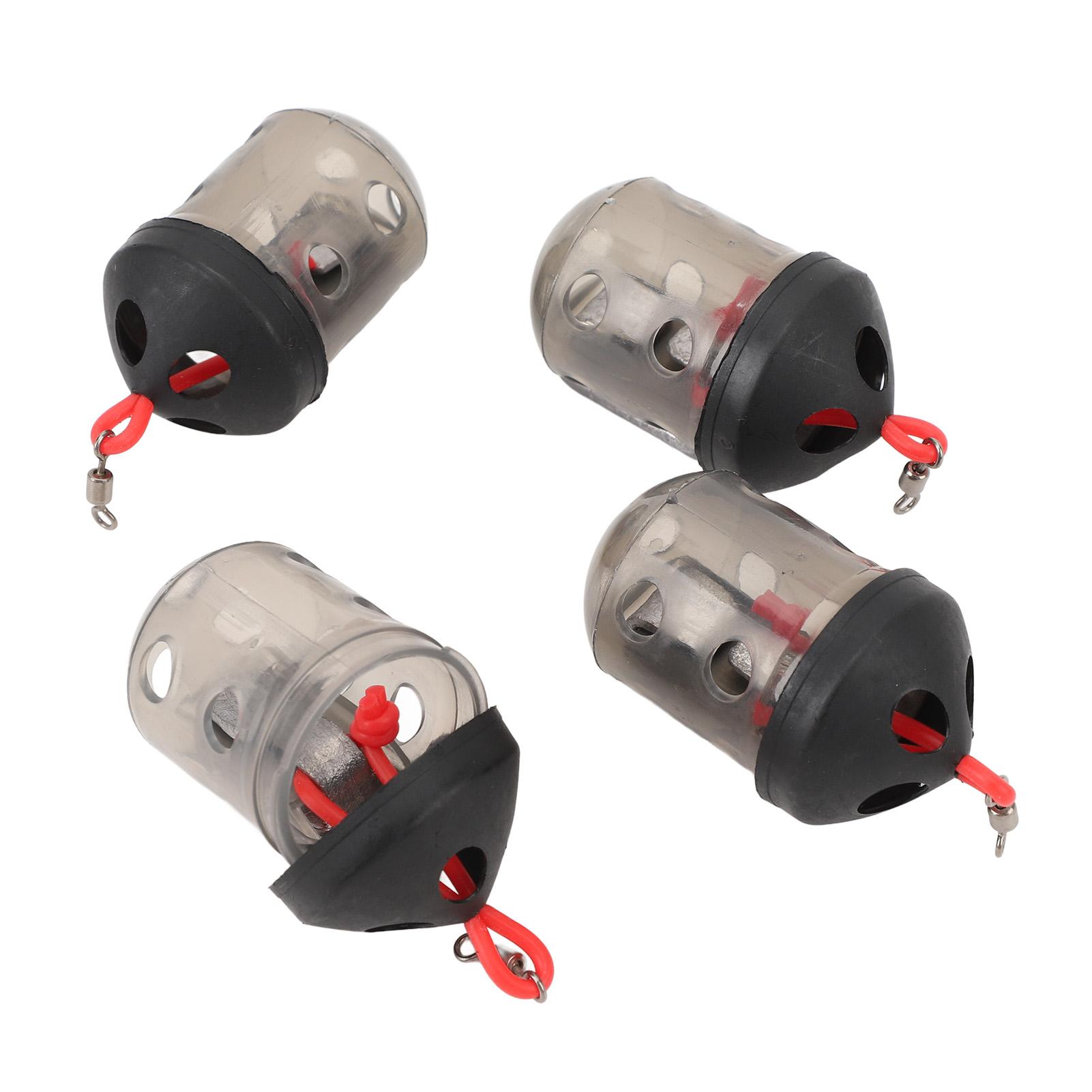 

4 шт. Клетка для прикормки для рыбалки, клетка для приманки, компактная, легкая, многоразовая, портативная, корзина для прикормки