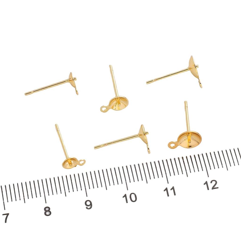 Orecchino a bottone a forma di croce in ottone ramato per perni di orecchini di moda Risultati di gioielli fai da te che creano accessori