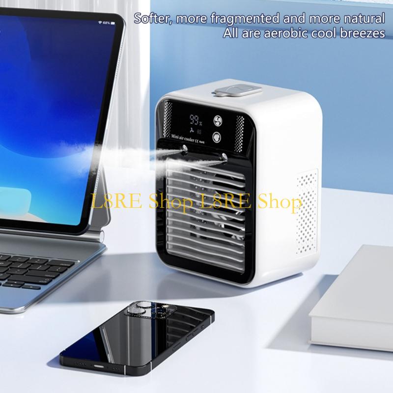 L8RE Portable Mini Air Conditioner Cooling Fan 2 Speed Cooling Fan Replace For Bedroom Room Outdoor Office Desk Cooling Fan