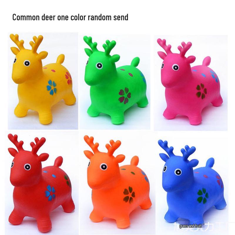 Extra Large Inflatable Bouncy Horse with Music - Thickened Leather Ride-On Pony for Children